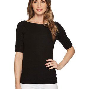 Stretch-Cotton Bateau Tee